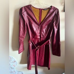 Faux leather dress